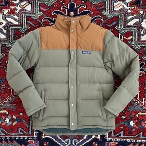 Patagonia Men's Bivy Down Puffer Jacket Green Small